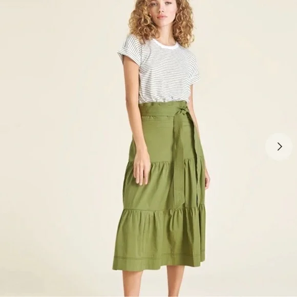 Veronica Beard Trail Mixed Media Dress in White Fern - Picture 2 of 10